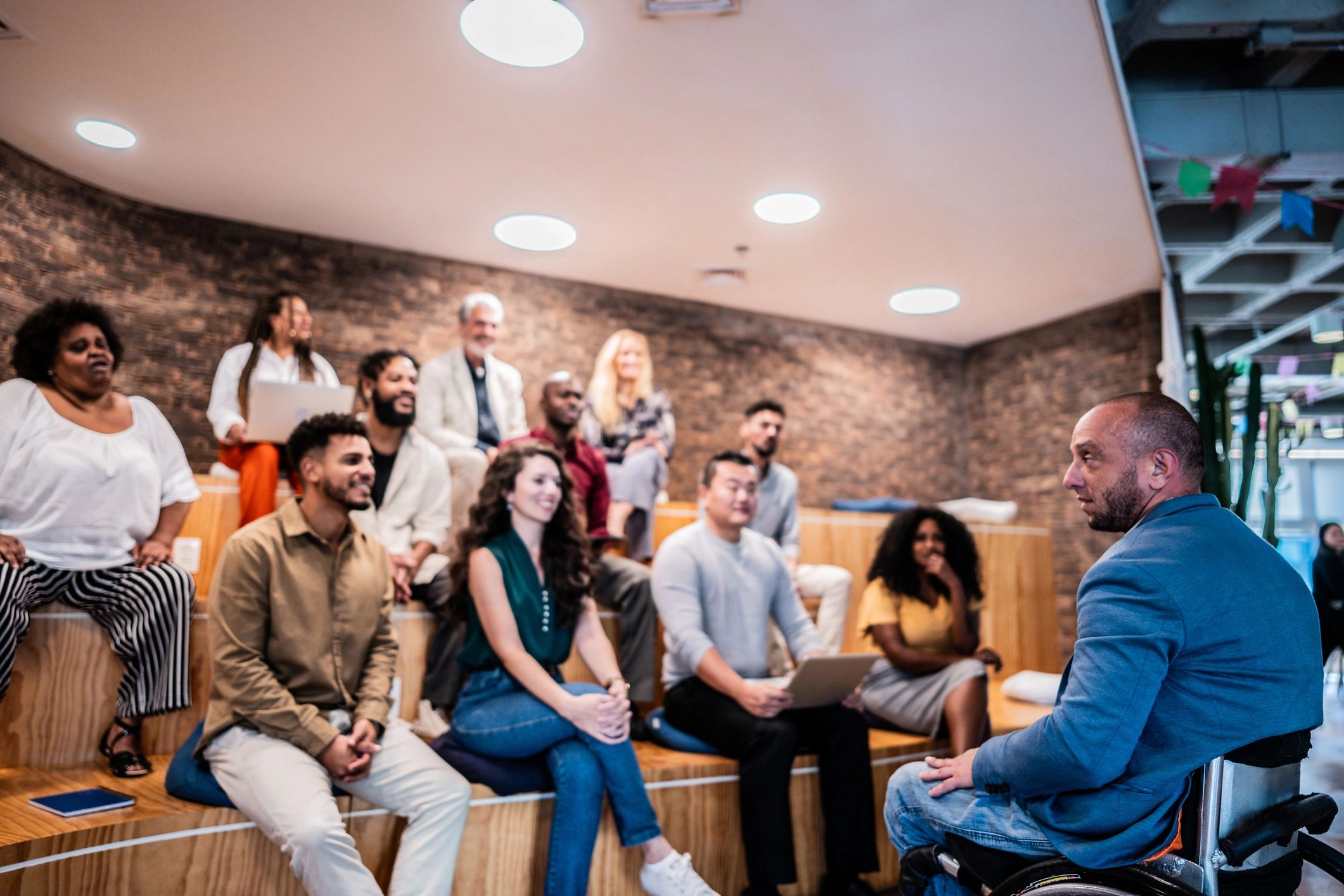 Business presentation during a professional workshop